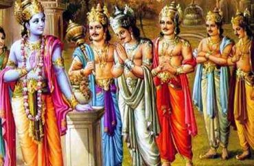 5 pandvas with Krishna